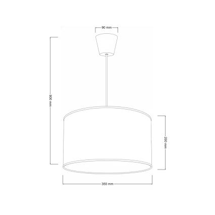 Brilagi - Piekaramā lampa VELVET uz vada 1xE27/60W/230V Ø 40 cm bēša/zelta