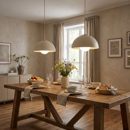 Brilagi - Piekaramā lustra ar kabeli 1xE27/60W/230V Ø 30 cm bēša/zeltaina