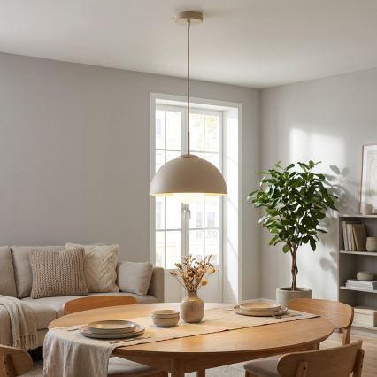 Brilagi - Piekaramā lustra ar kabeli 1xE27/60W/230V Ø 30 cm bēša/zeltaina