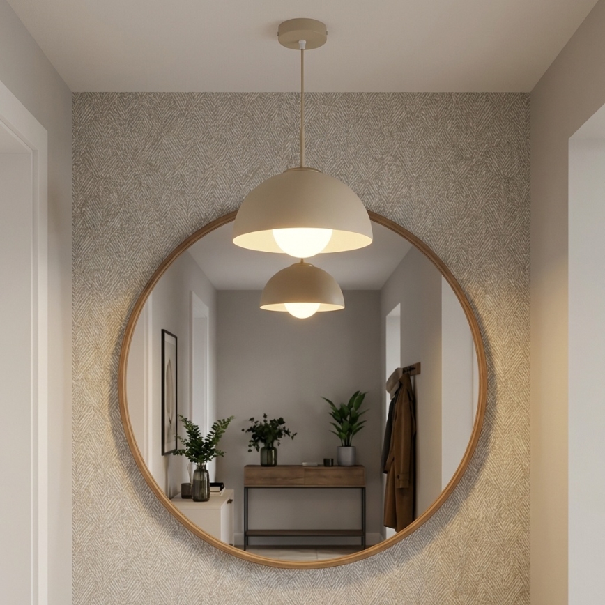 Brilagi - Piekaramā lustra ar kabeli COSMO 1xE27/60W/230V Ø 30 cm bēša/zeltaina