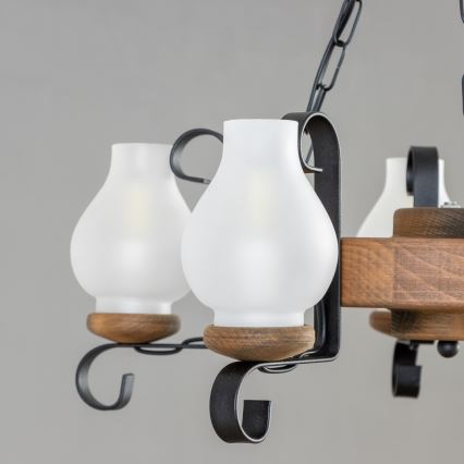 Brilagi - Piekaramā lustra ar ķēdi ROATA 5xE14/40W/230V Ø 50 cm buk