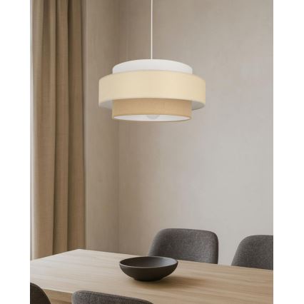 Brilagi - piekaramā lustra ar vadu RESNA 1xE27/60W/230V Ø 40 cm krēmkrāsa/bēša