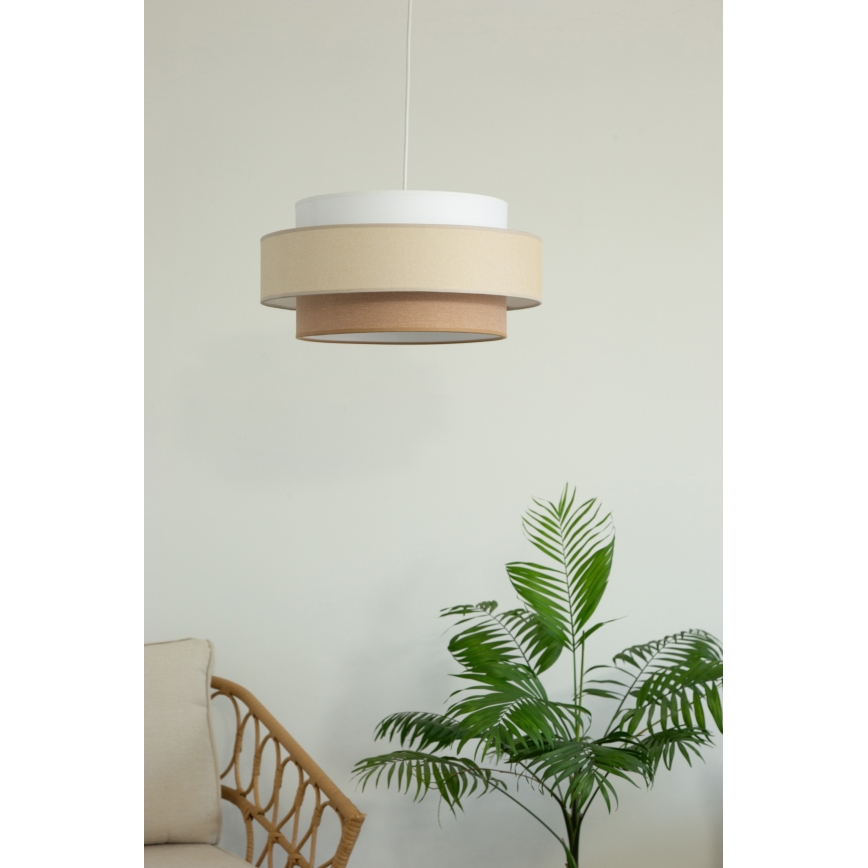 Brilagi - piekaramā lustra ar vadu RESNA 1xE27/60W/230V Ø 40 cm krēmkrāsa/bēša