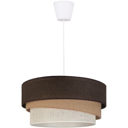 Brilagi - Piekaramā lustra TRIO uz kabeļa 1xE27/60W/230V Ø 40 cm brūna/bēša/balta