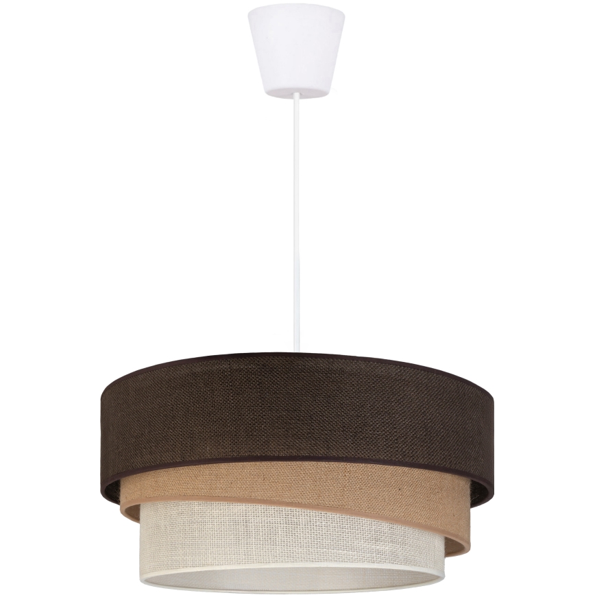 Brilagi - Piekaramā lustra TRIO uz kabeļa 1xE27/60W/230V Ø 40 cm brūna/bēša/balta