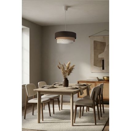 Brilagi - Piekaramā lustra TRIO uz kabeļa 1xE27/60W/230V Ø 40 cm brūna/bēša/balta