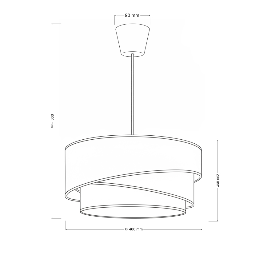 Brilagi - Piekaramā lustra TRIO uz kabeļa 1xE27/60W/230V Ø 40 cm brūna/bēša/balta