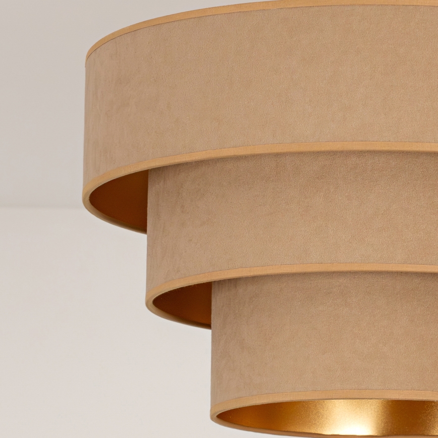 Brilagi - Piekaramā lustra uz kabeļa LUNETA 1xE27/60W/230V Ø 40 cm bēša/zeltaina