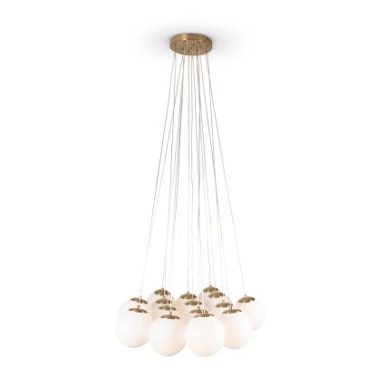Brilagi - Piekaramā lustra uz troses GLOBE 15xE14/15W/230V balta