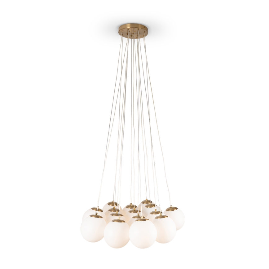 Brilagi - Piekaramā lustra uz troses GLOBE 15xE14/15W/230V balta
