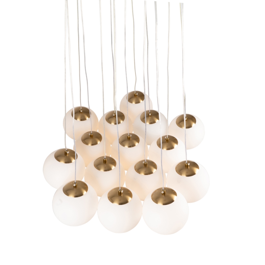 Brilagi - Piekaramā lustra uz troses GLOBE 15xE14/15W/230V balta