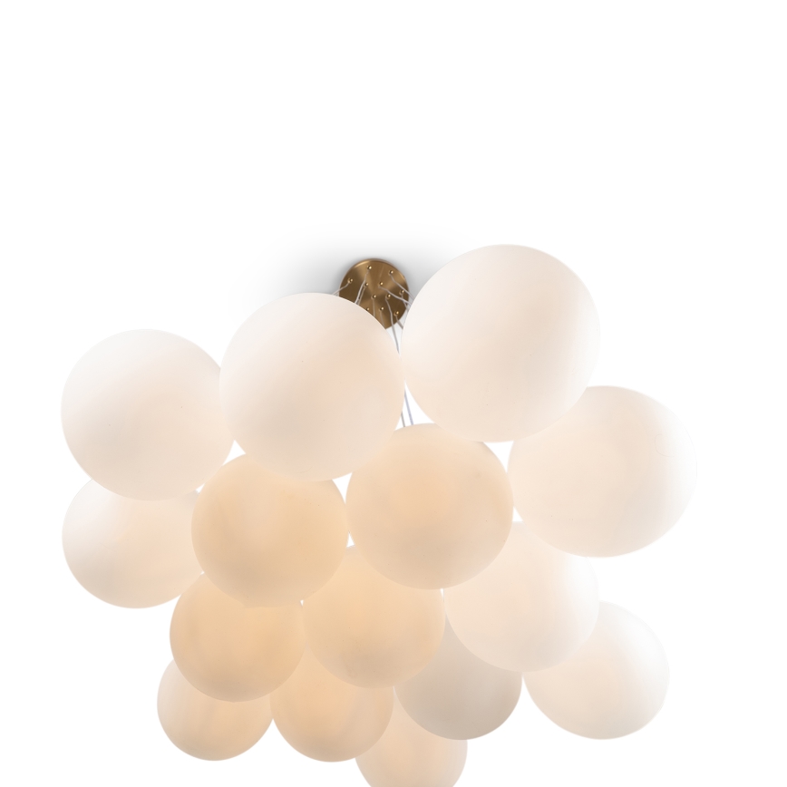 Brilagi - Piekaramā lustra uz troses GLOBE 15xE14/15W/230V balta