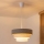 Brilagi - Piekarāmā lustra uz troses LUNETA 1xE27/60W/230V Ø 40 cm pelēka/krēmkrāsa/balta