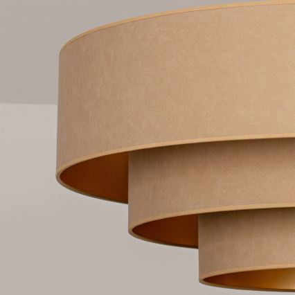 Brilagi - Piekaramā lustra uz troses LUNETA 3xE27/60W/230V pr. 80 cm bēša/zelta