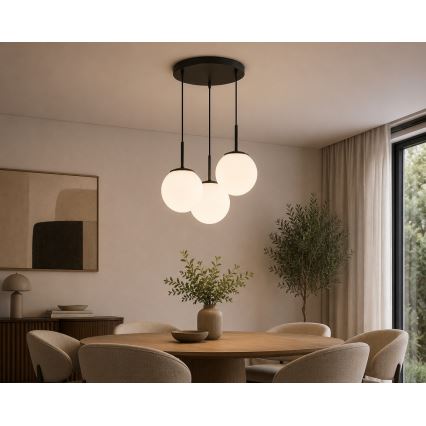 BRILAGI - Piekarināmā lampa ar vadu MILO 3xE27/60W/230V, melna