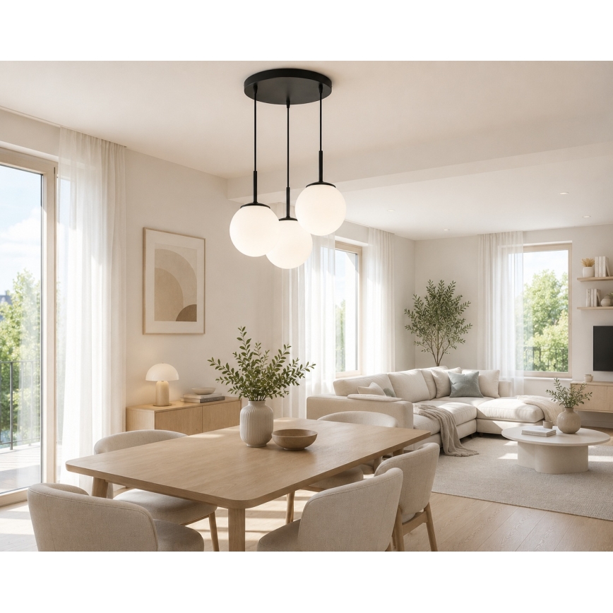BRILAGI - Piekarināmā lampa ar vadu MILO 3xE27/60W/230V, melna