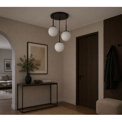 BRILAGI - Piekarināmā lampa ar vadu MILO 3xE27/60W/230V, melna