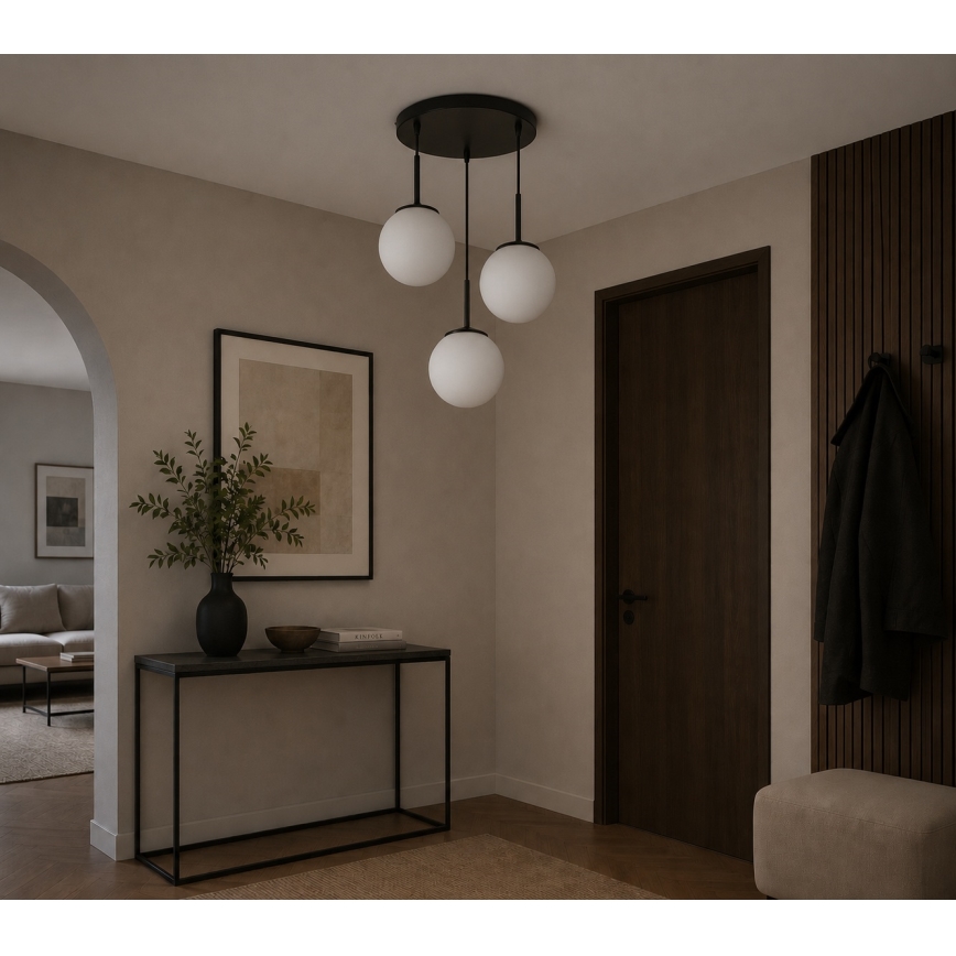 BRILAGI - Piekarināmā lampa ar vadu MILO 3xE27/60W/230V, melna