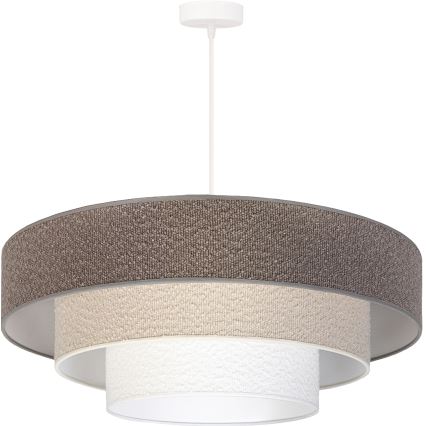 Brilagi - Piekārta lustra uz troses LUNETA 3xE27/60W/230V Ø 80 cm pelēka/krēmīga/balta