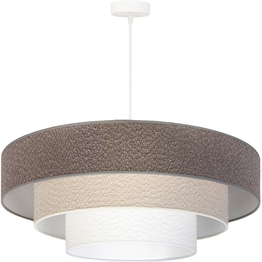 Brilagi - Piekārta lustra uz troses LUNETA 3xE27/60W/230V Ø 80 cm pelēka/krēmīga/balta