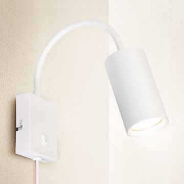 Brilagi - Pielāgojama sienas lampa SELE 1xGU10/30W/230V balta