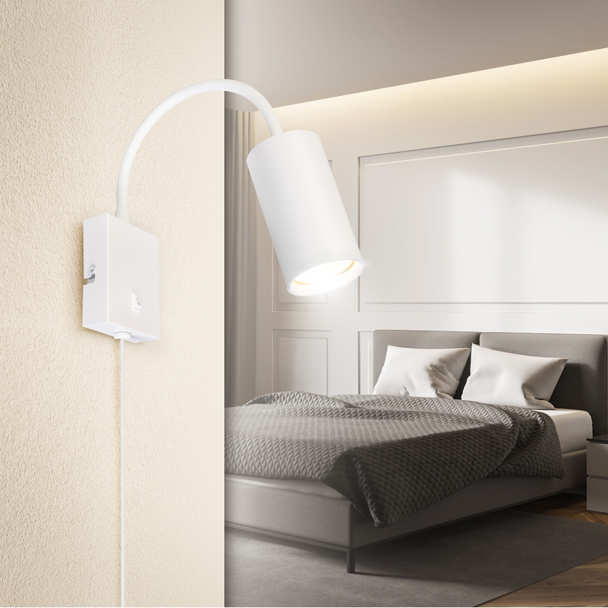 Brilagi - Pielāgojama sienas lampa SELE 1xGU10/30W/230V balta