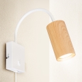 Brilagi - Pielāgojama sienas lampa SELE 1xGU10/30W/230V balta/ozolkoka dekors