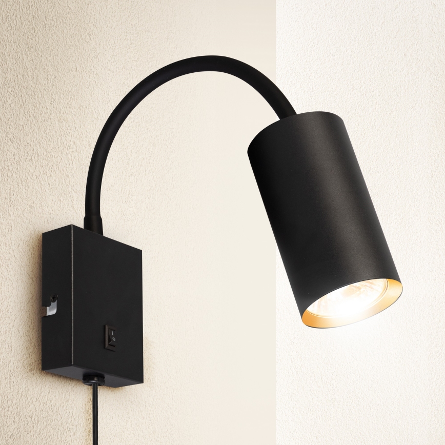 Brilagi - Pielāgojama sienas lampa SELE 1xGU10/30W/230V melna/zelta