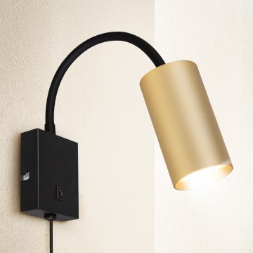 Brilagi - Pielāgojama sienas lampa SELE 1xGU10/30W/230V melna/zelta