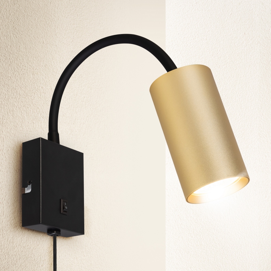 Brilagi - Pielāgojama sienas lampa SELE 1xGU10/30W/230V melna/zelta