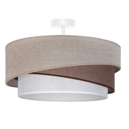 Brilagi - Piestiprināma griestu lampa ARROW 1xE27/60W/230V Ø 45 cm bēša/brūna/balta