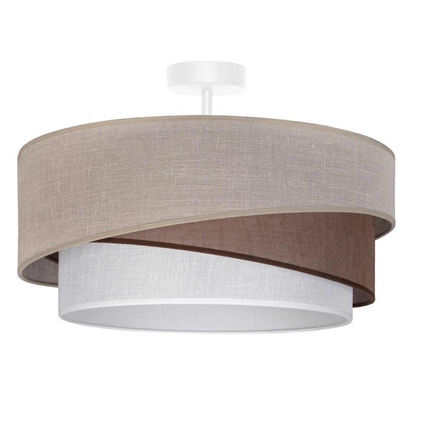 Brilagi - Piestiprināma griestu lampa ARROW 1xE27/60W/230V Ø 45 cm bēša/brūna/balta