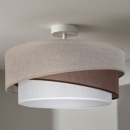 Brilagi - Piestiprināma griestu lampa ARROW 1xE27/60W/230V Ø 45 cm bēša/brūna/balta