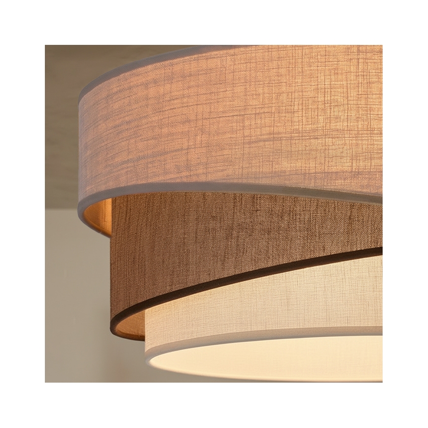 Brilagi - Piestiprināma griestu lampa ARROW 1xE27/60W/230V Ø 45 cm bēša/brūna/balta
