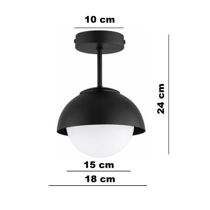 BRILAGI - Piestiprināma griestu lampa COSMO 1xE27/60W/230V melna