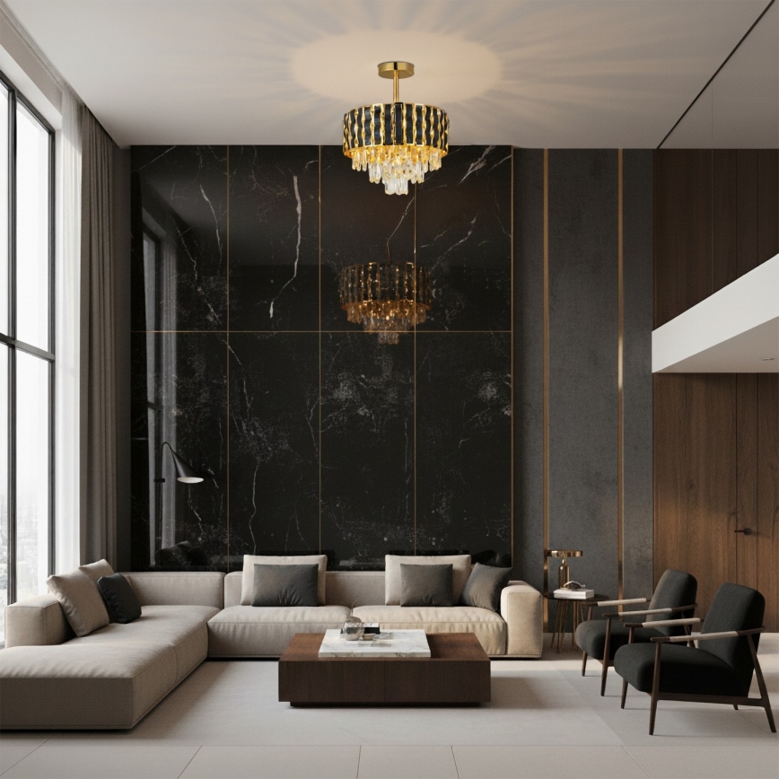 Brilagi - Piestiprināma griestu lampa CRISTAL 5xE14/40W/230V Ø 38 cm