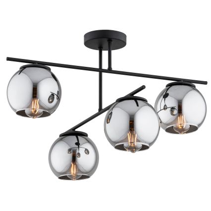 BRILAGI - Piestiprināma griestu lampa DIOR 4xE27/60W/230V melna/dūmakaini pelēka