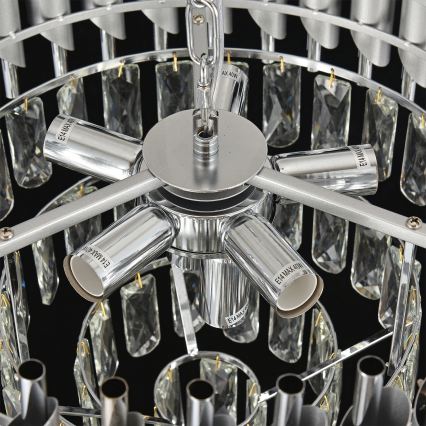 Brilagi - Piestiprināma griestu lampa ECLIPSE 7xE14/10W/230V Ø 48 cm sudraba