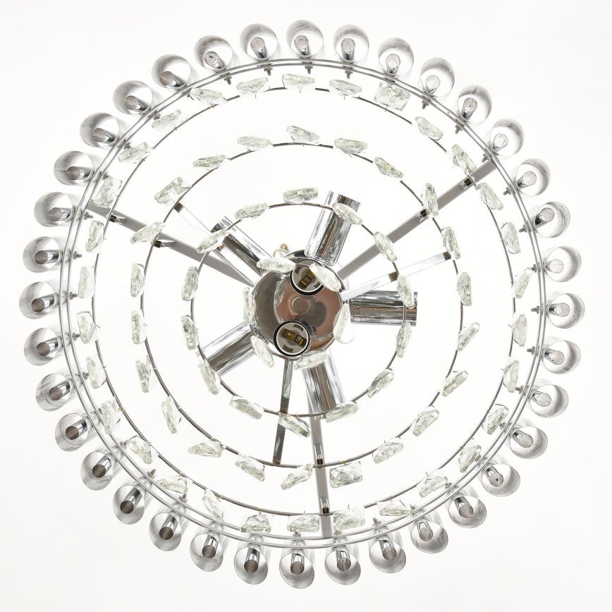 Brilagi - Piestiprināma griestu lampa ECLIPSE 7xE14/10W/230V Ø 48 cm sudraba