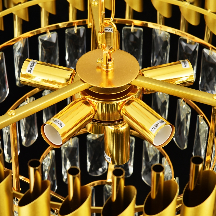 Brilagi - Piestiprināma griestu lampa ECLIPSE 7xE14/10W/230V Ø 48 cm zelta