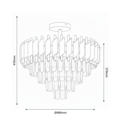 Brilagi - Piestiprināma griestu lampa ECLIPSE 7xE14/10W/230V Ø 48 cm zelta
