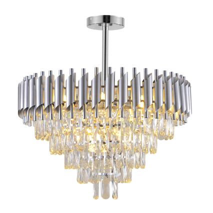 BRILAGI - Piestiprināma griestu lampa ECLIPSE 9xE14/10W/230V Ø 58 cm sudraba