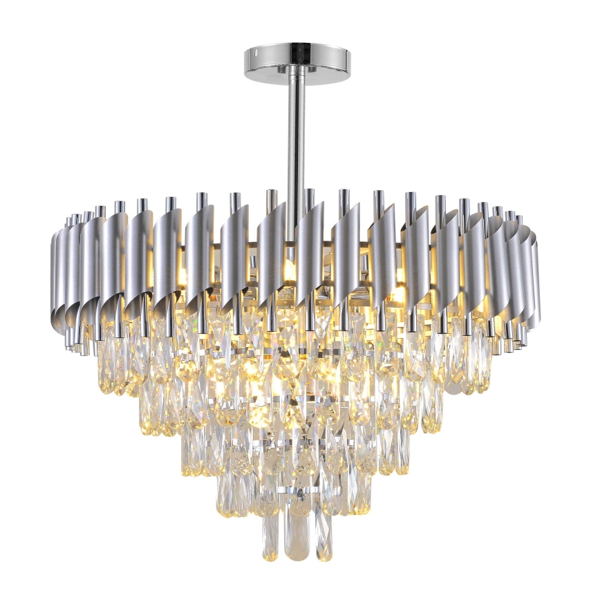 BRILAGI - Piestiprināma griestu lampa ECLIPSE 9xE14/10W/230V Ø 58 cm sudraba