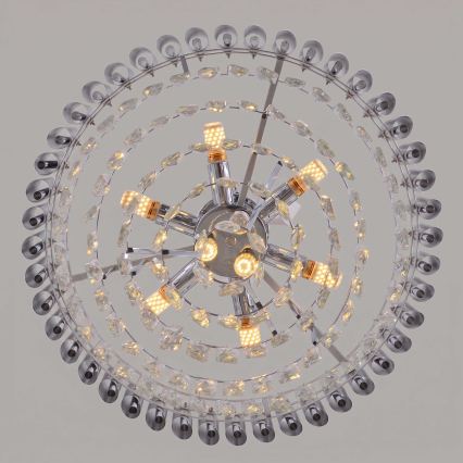 BRILAGI - Piestiprināma griestu lampa ECLIPSE 9xE14/10W/230V Ø 58 cm sudraba