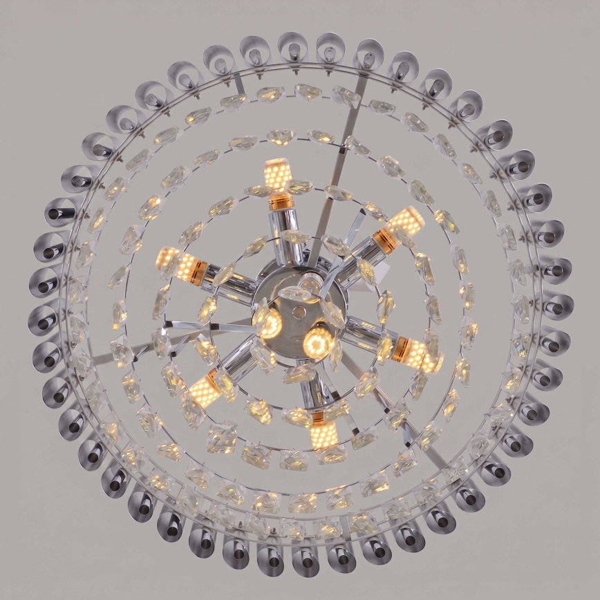 BRILAGI - Piestiprināma griestu lampa ECLIPSE 9xE14/10W/230V Ø 58 cm sudraba