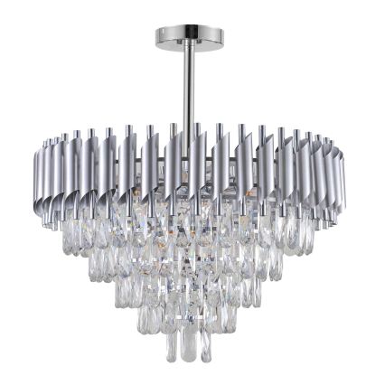BRILAGI - Piestiprināma griestu lampa ECLIPSE 9xE14/10W/230V Ø 58 cm sudraba