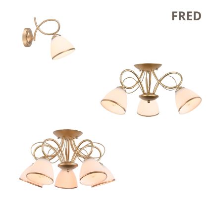 Brilagi - Piestiprināma griestu lampa FRED, 5xE27/60W/230V, Ø 59 cm, bronzas krāsa