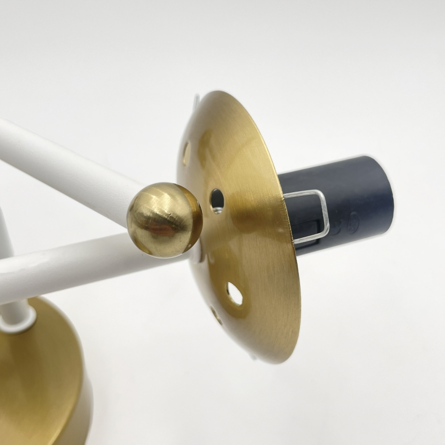 Brilagi - Piestiprināmā griestu lampa MALIVA 3xE14/15W/230V zelta/balta