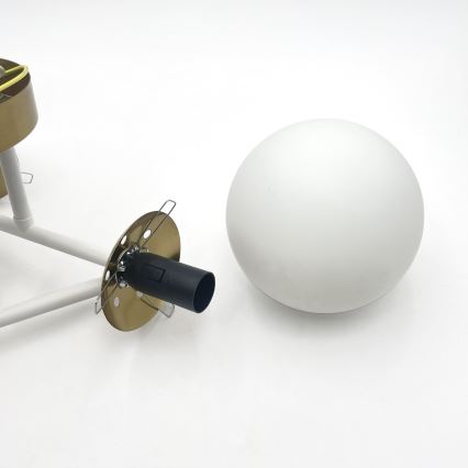 Brilagi - Piestiprināmā griestu lampa MALIVA 3xE14/15W/230V zelta/balta