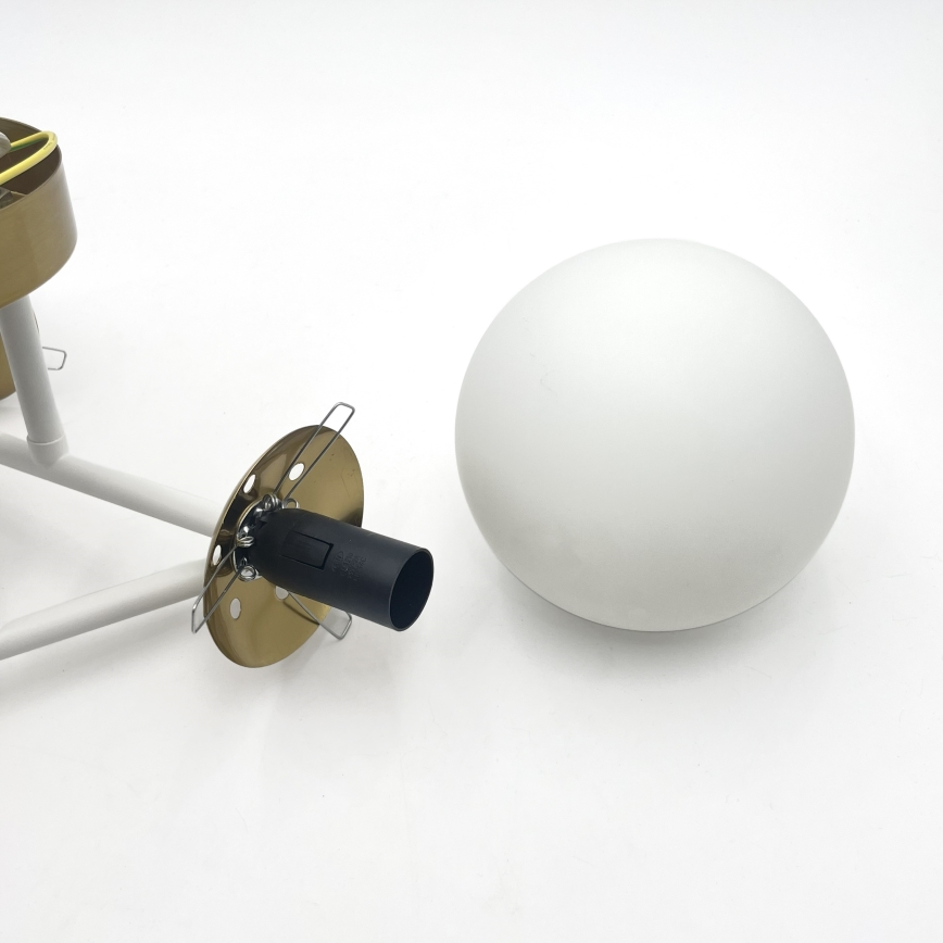 Brilagi - Piestiprināmā griestu lampa MALIVA 3xE14/15W/230V zelta/balta